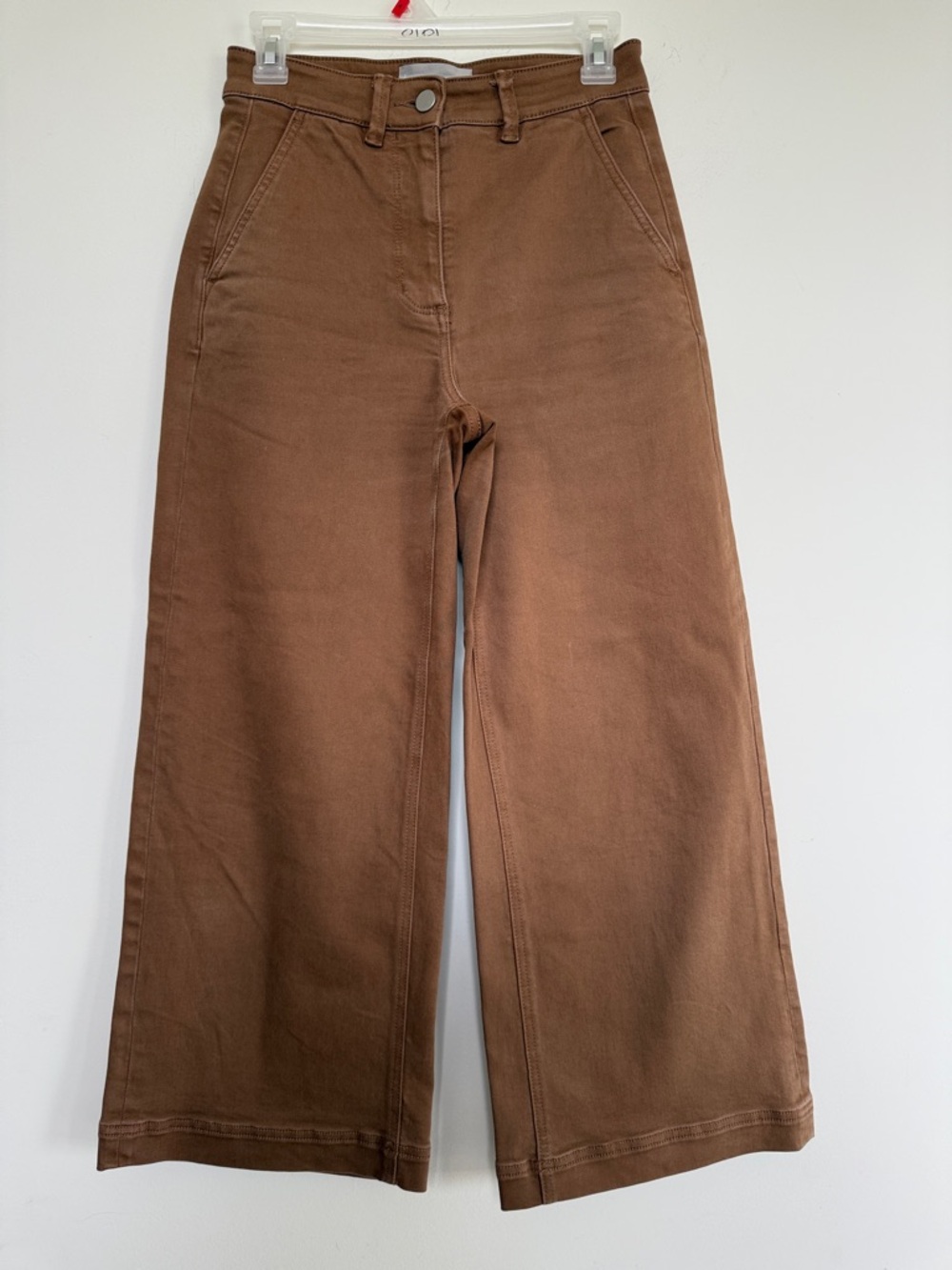 Everlane Wide-Leg Cotton Pants in Brown
